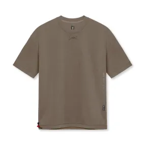 0734. CottonPlus™ Heavyweight Oversized Cinch Tee - Deep Taupe