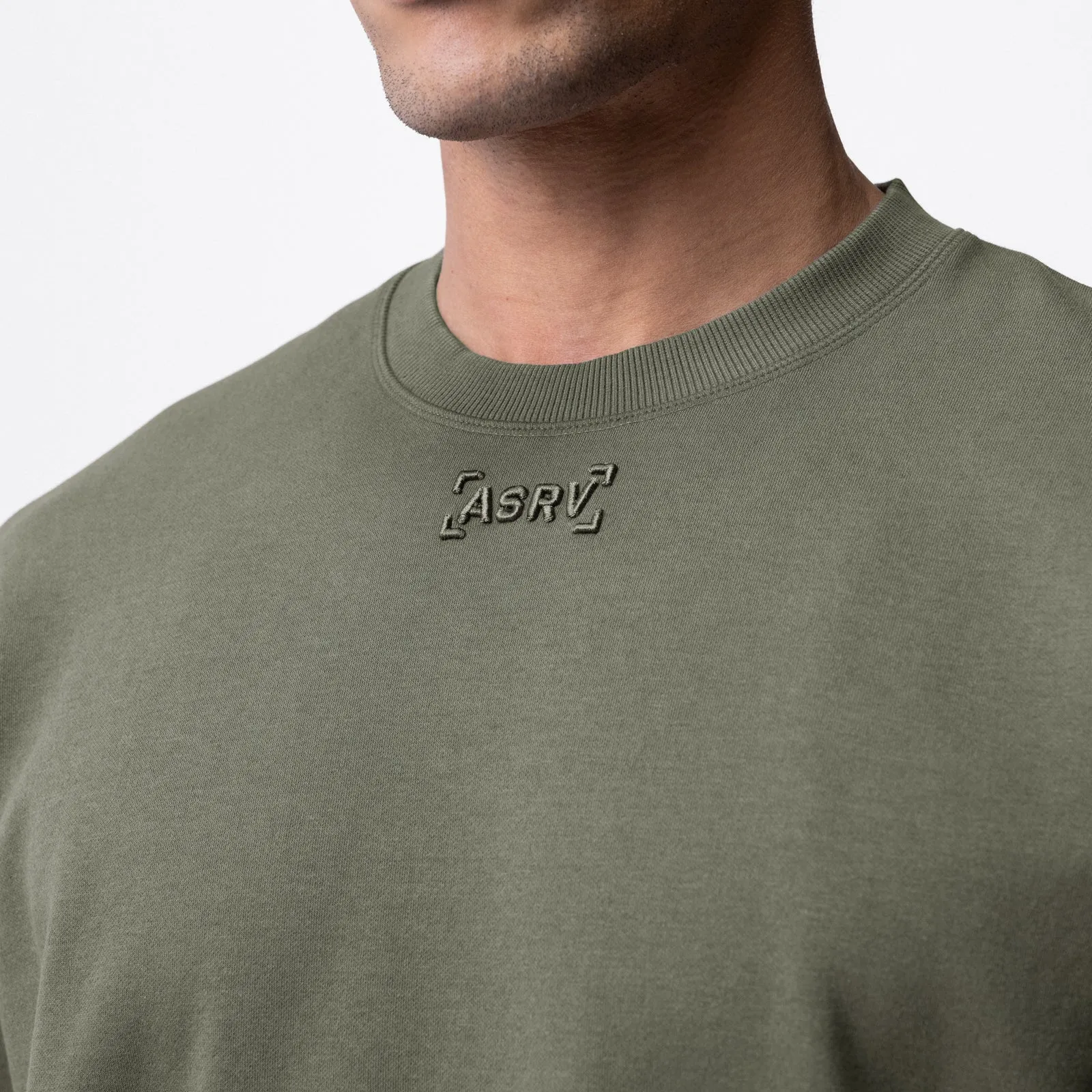 0734. CottonPlus™ Heavyweight Oversized Cinch Tee - Olive