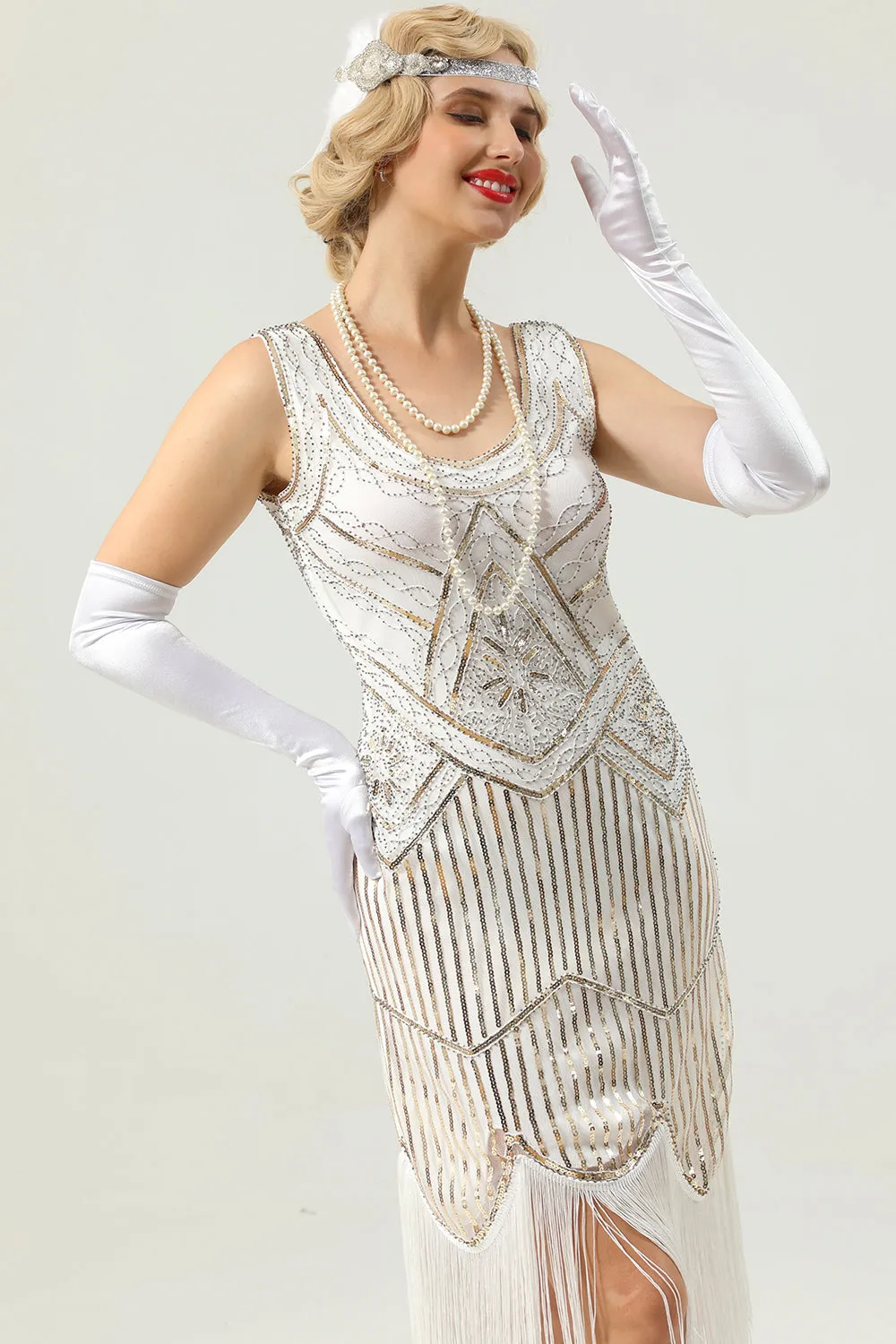 1920 Retro Sequin Fringe Dress