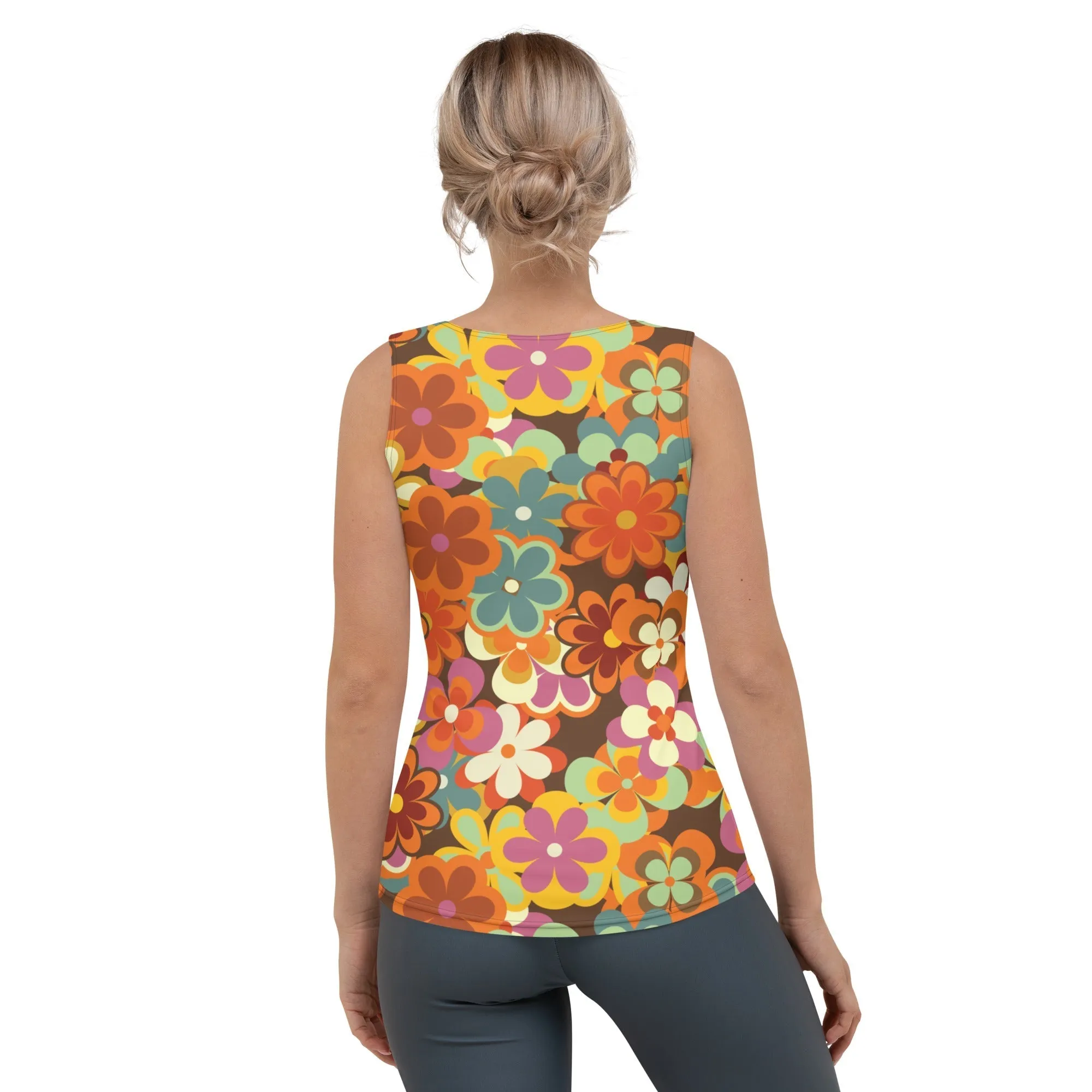 70s Flower Pattern Tank Top