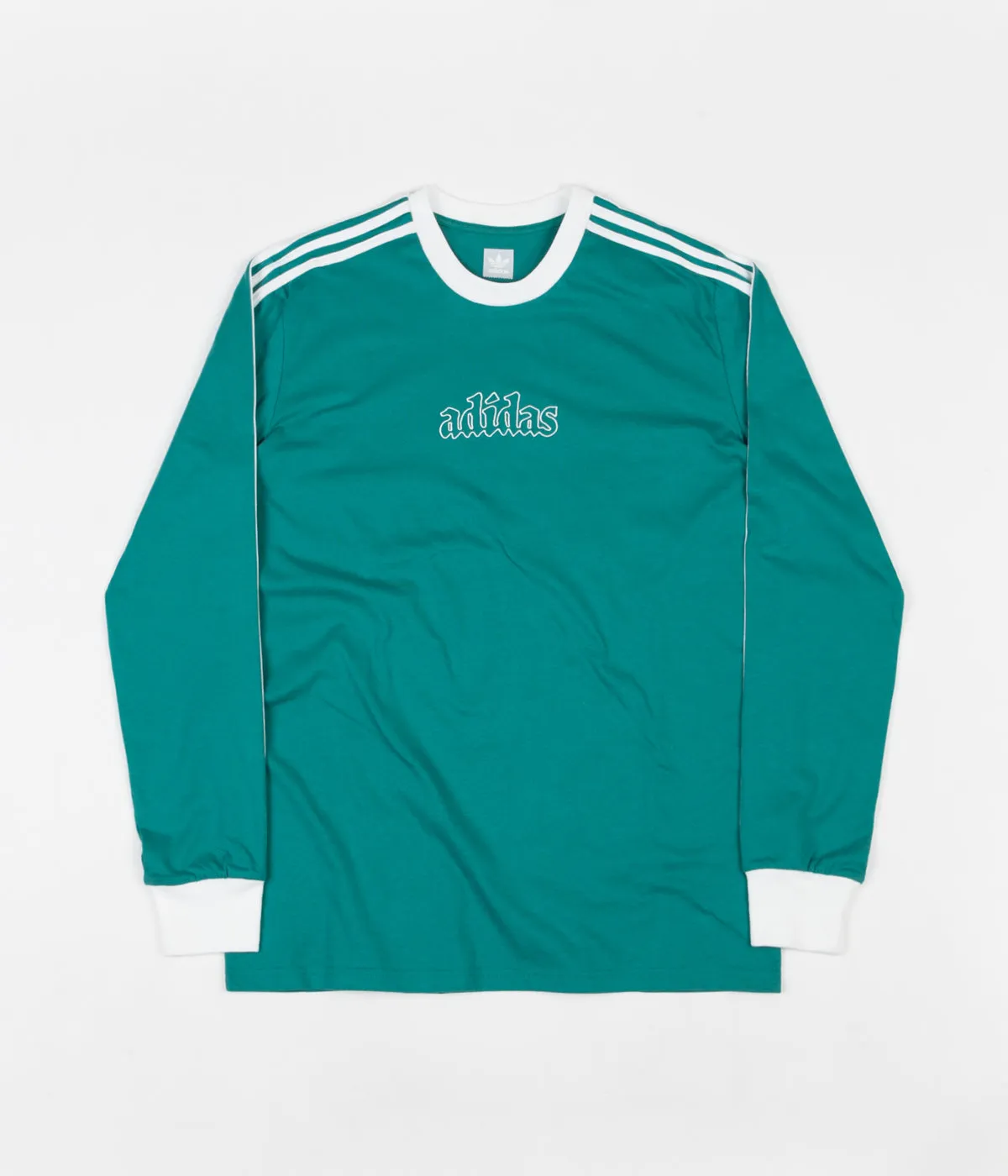 Adidas Creston Long Sleeve T-Shirt - Active Green / White