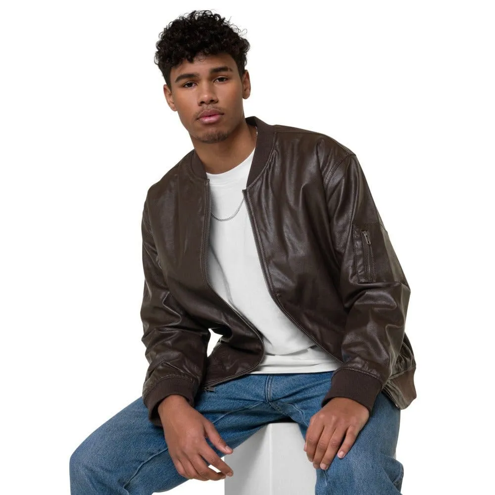 African Boy Leather Bomber Jacket