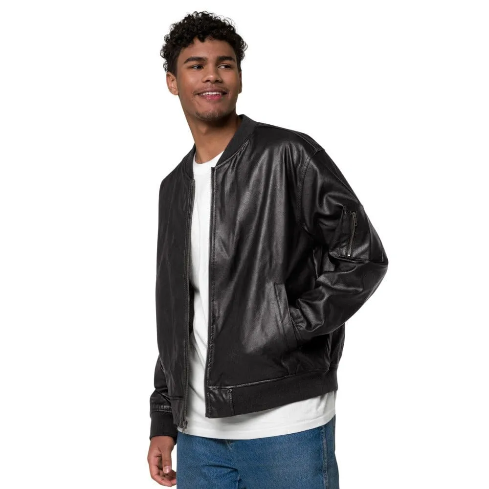 African Boy Leather Bomber Jacket