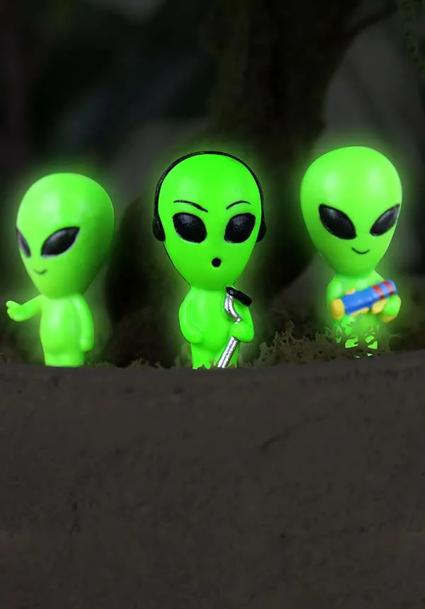 Aliens Glow In The Dark | MINI PLANT MARKERS*