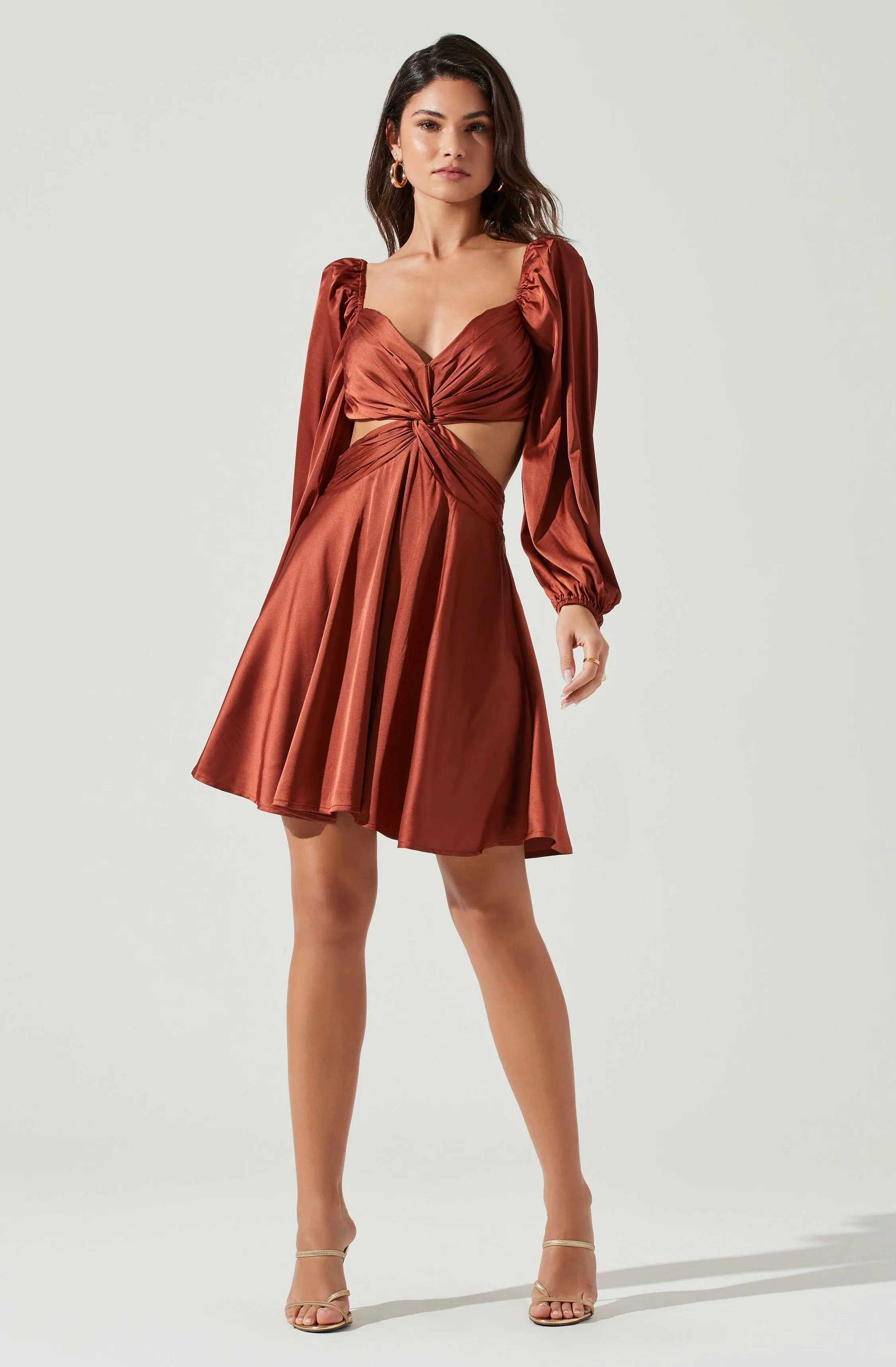 Anamaria Cutout Long Sleeve Mini Dress