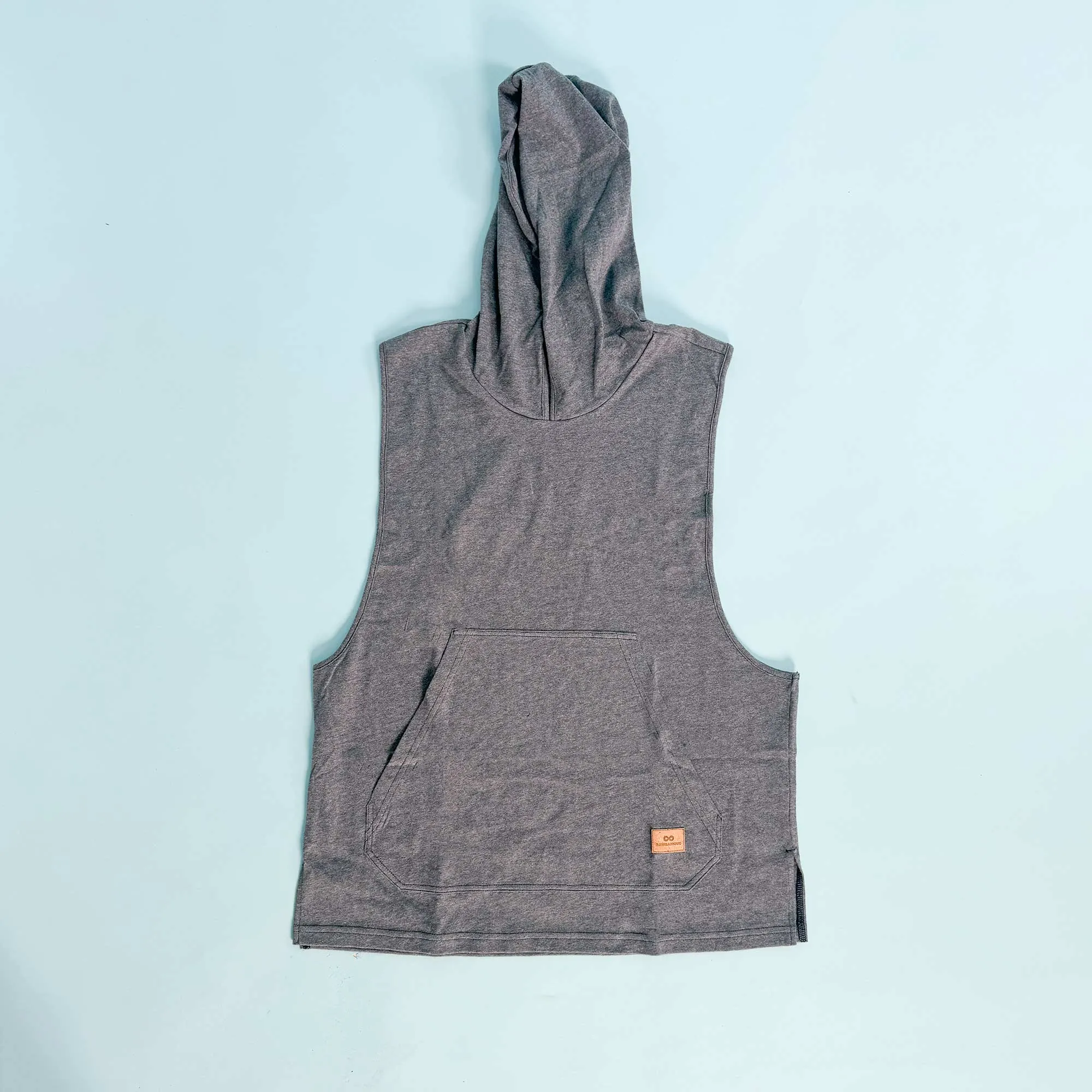 ANDRE 100% Organic Prima Cotton Hoodie Tank Top (OC Thread Option, 100% Biodegradable))