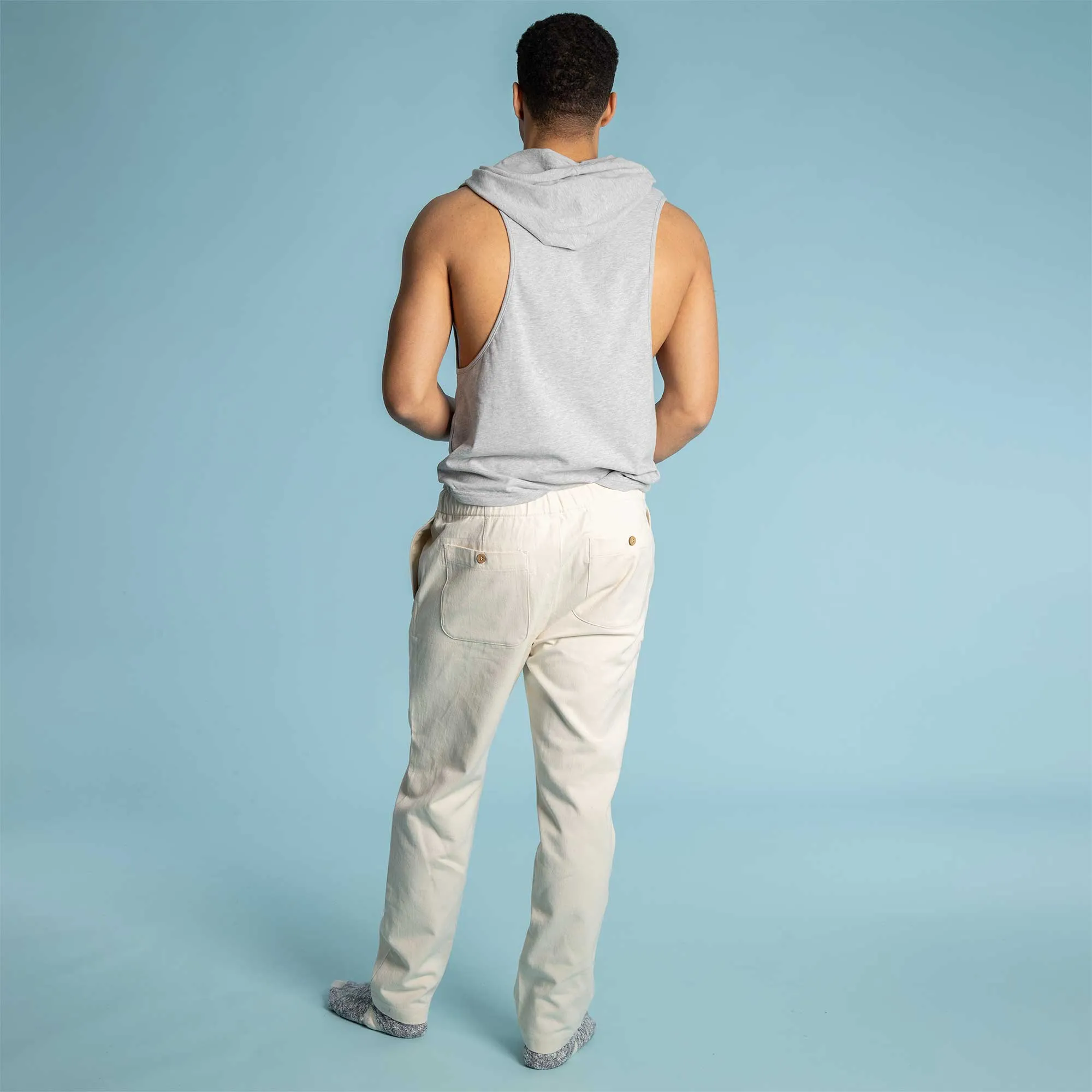 ANDRE 100% Organic Prima Cotton Hoodie Tank Top (OC Thread Option, 100% Biodegradable))