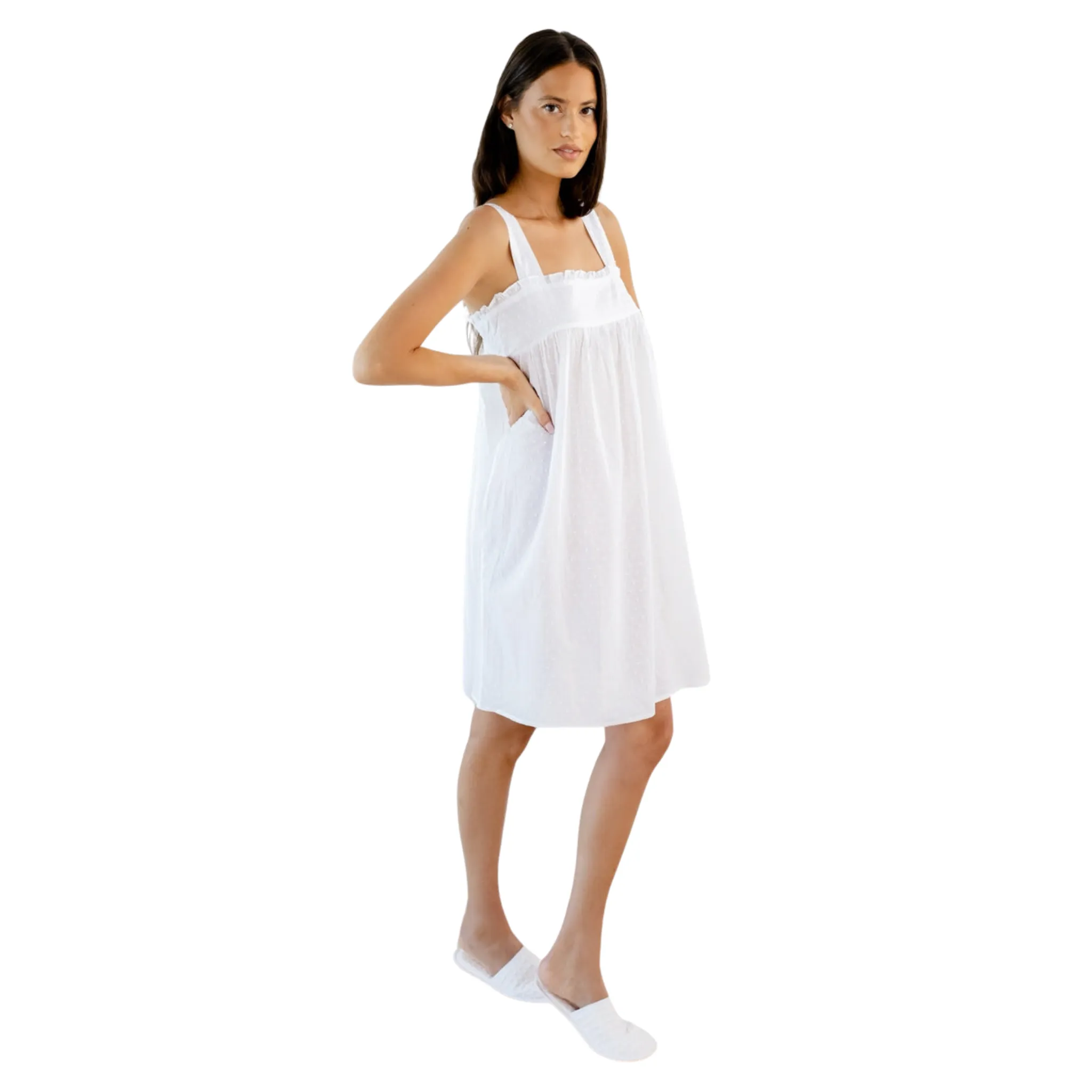 Annabelle White Cotton Nightgown