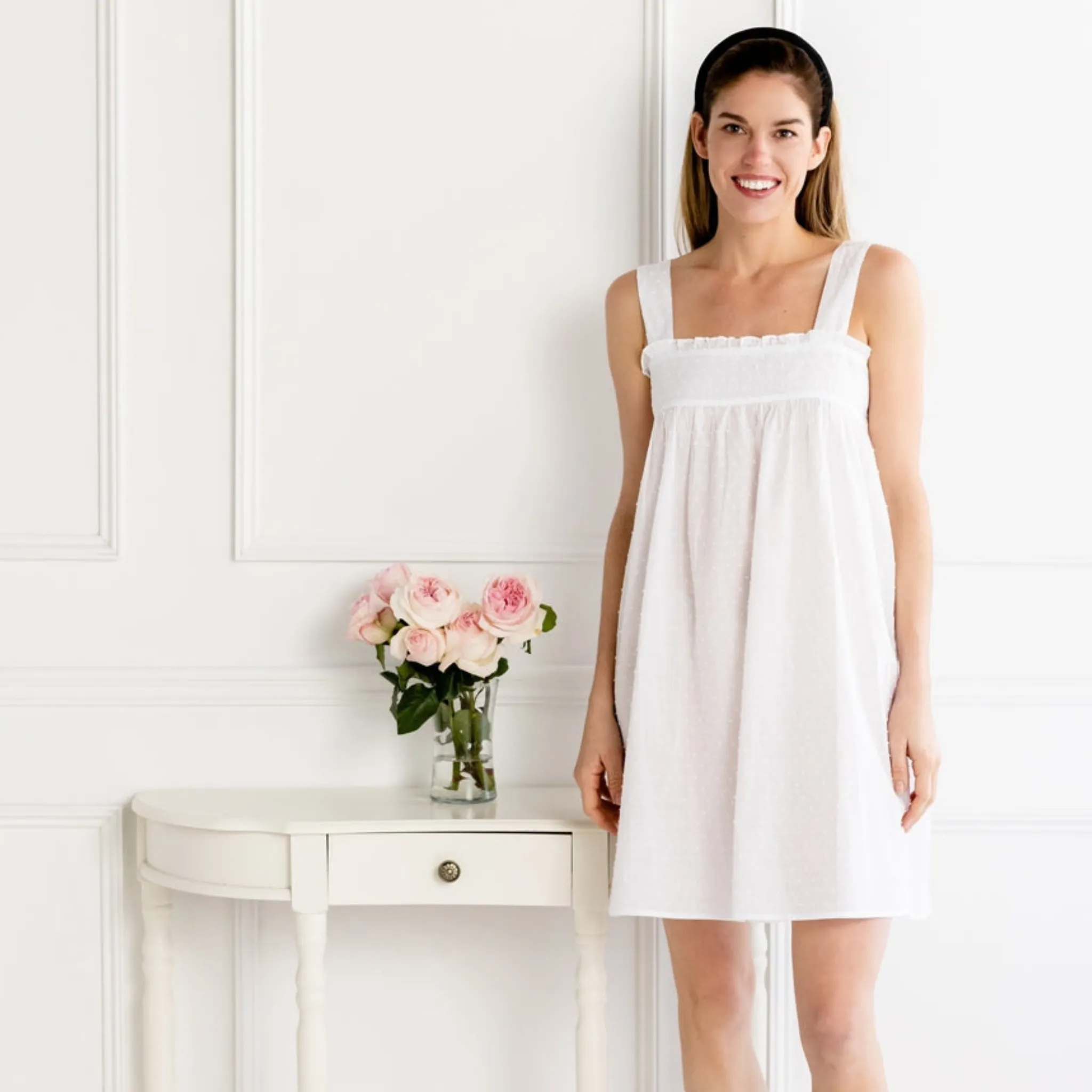 Annabelle White Cotton Nightgown