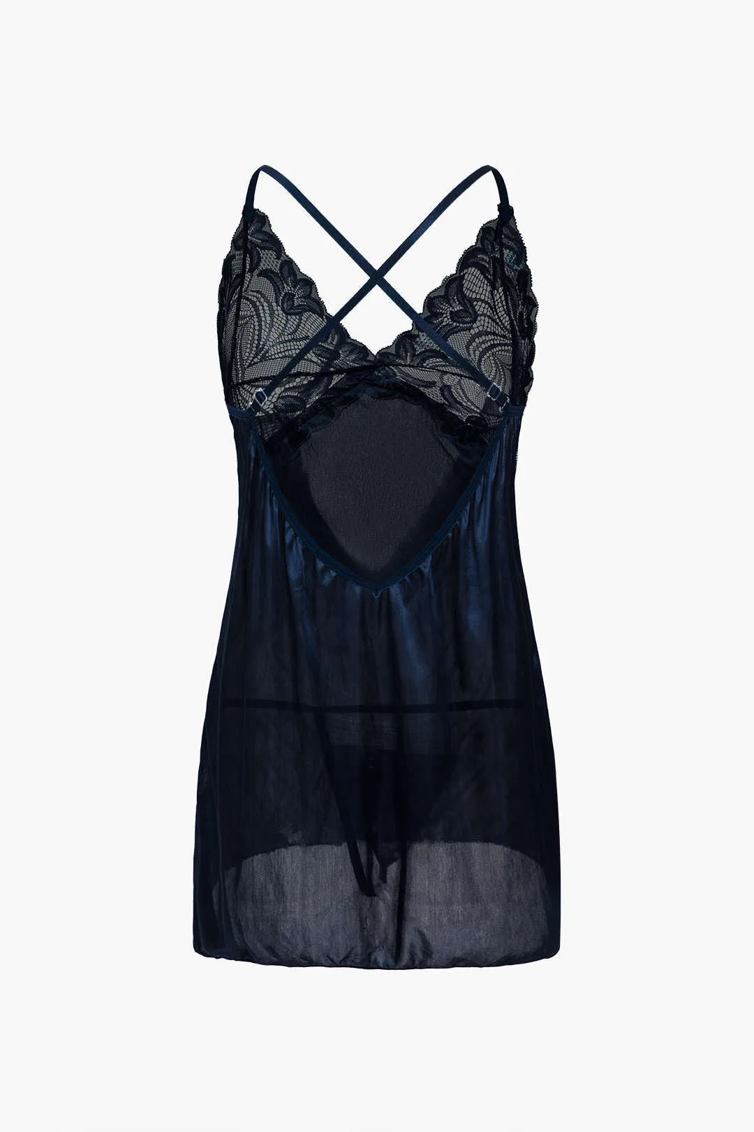 Basic Solid Lace Night Dress