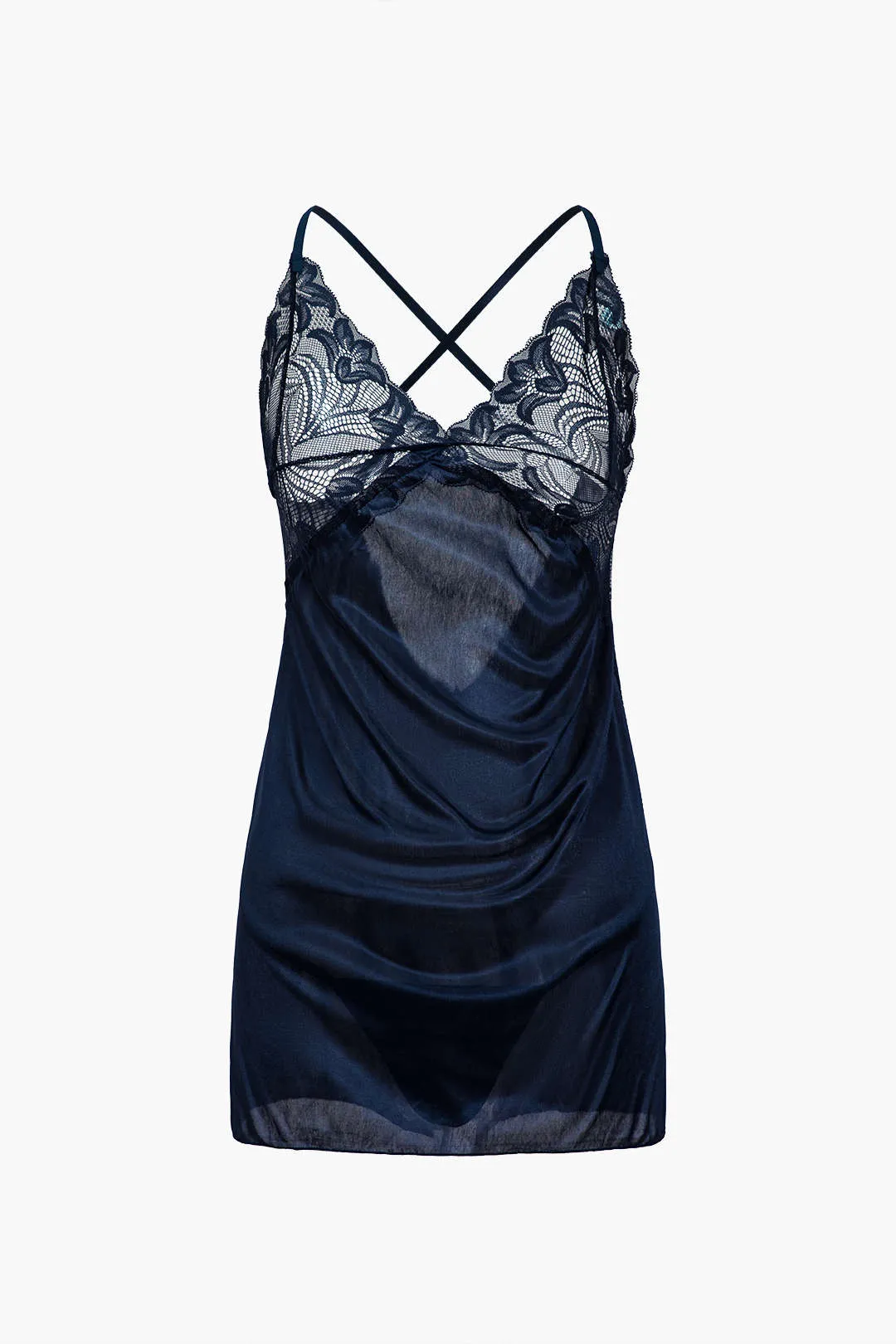 Basic Solid Lace Night Dress