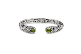 Basketweave Bangle- Peridot