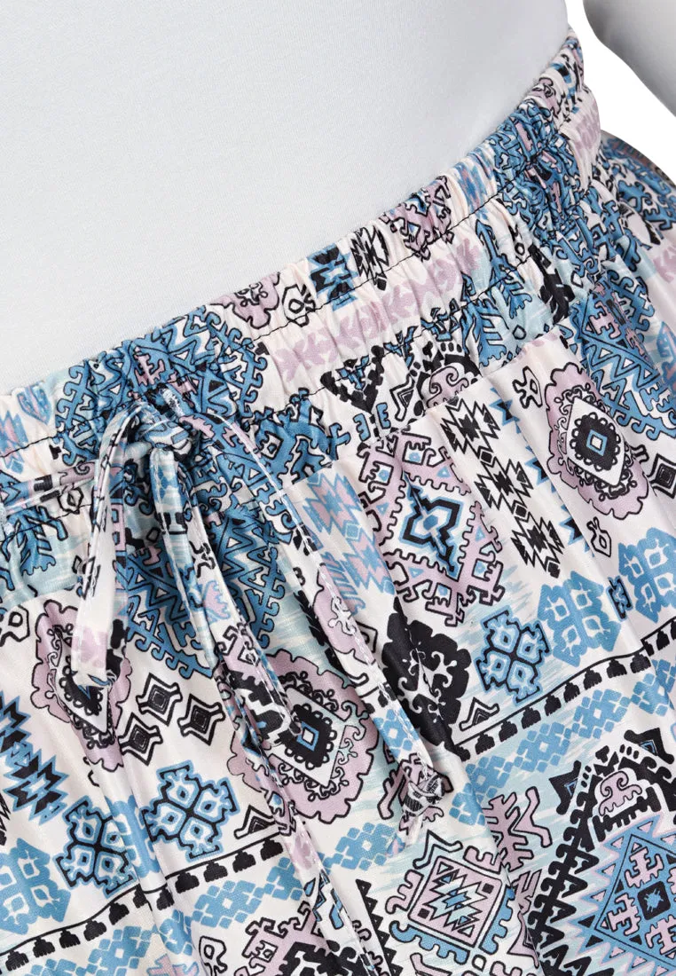 Beline Relax Batik Sarung Skirt - Light Blue