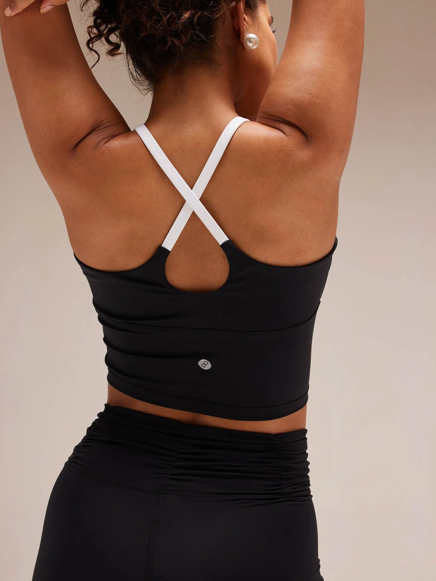 Black Cross Back Sports Bra