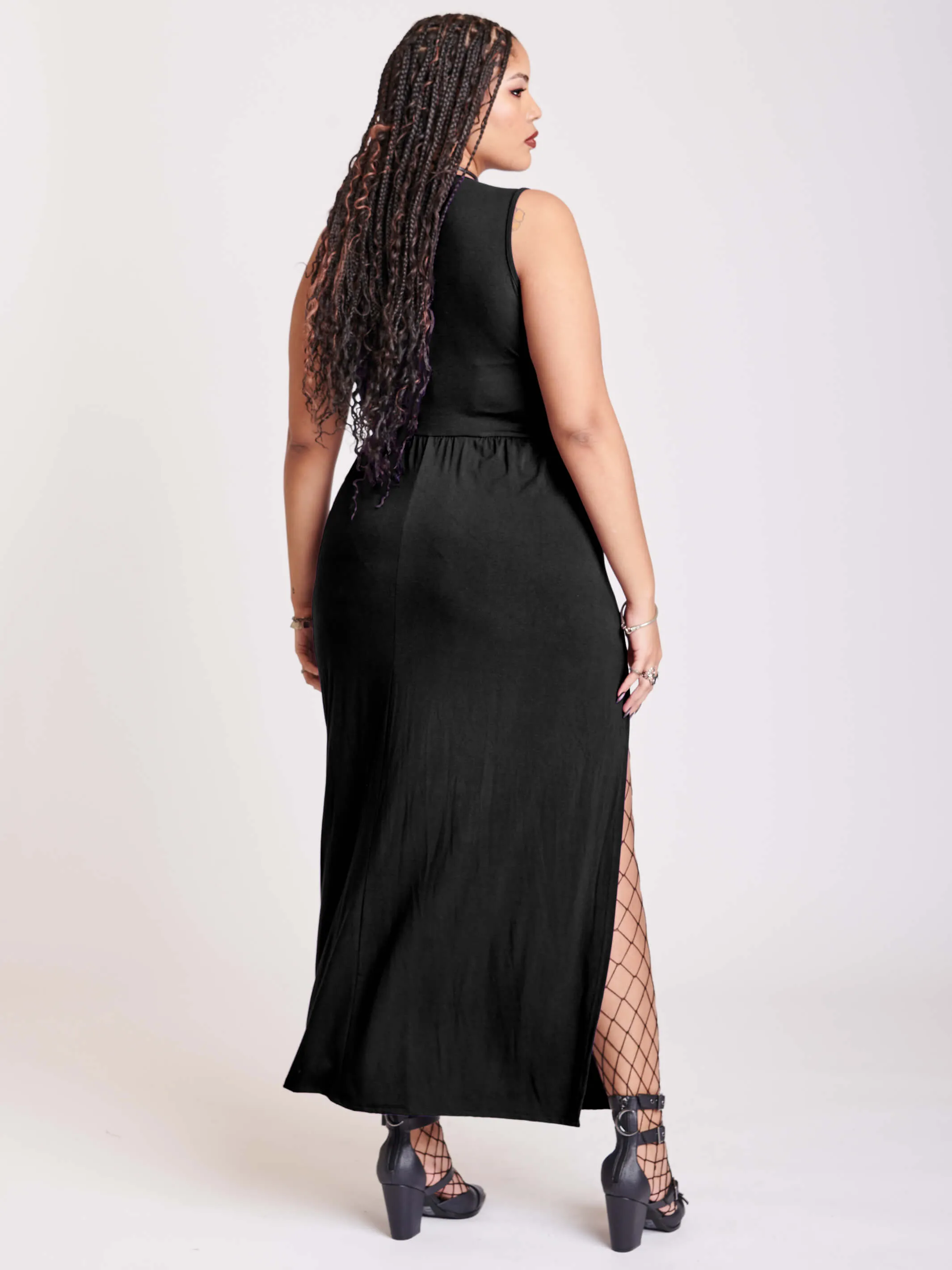 Black Twist Front Dress