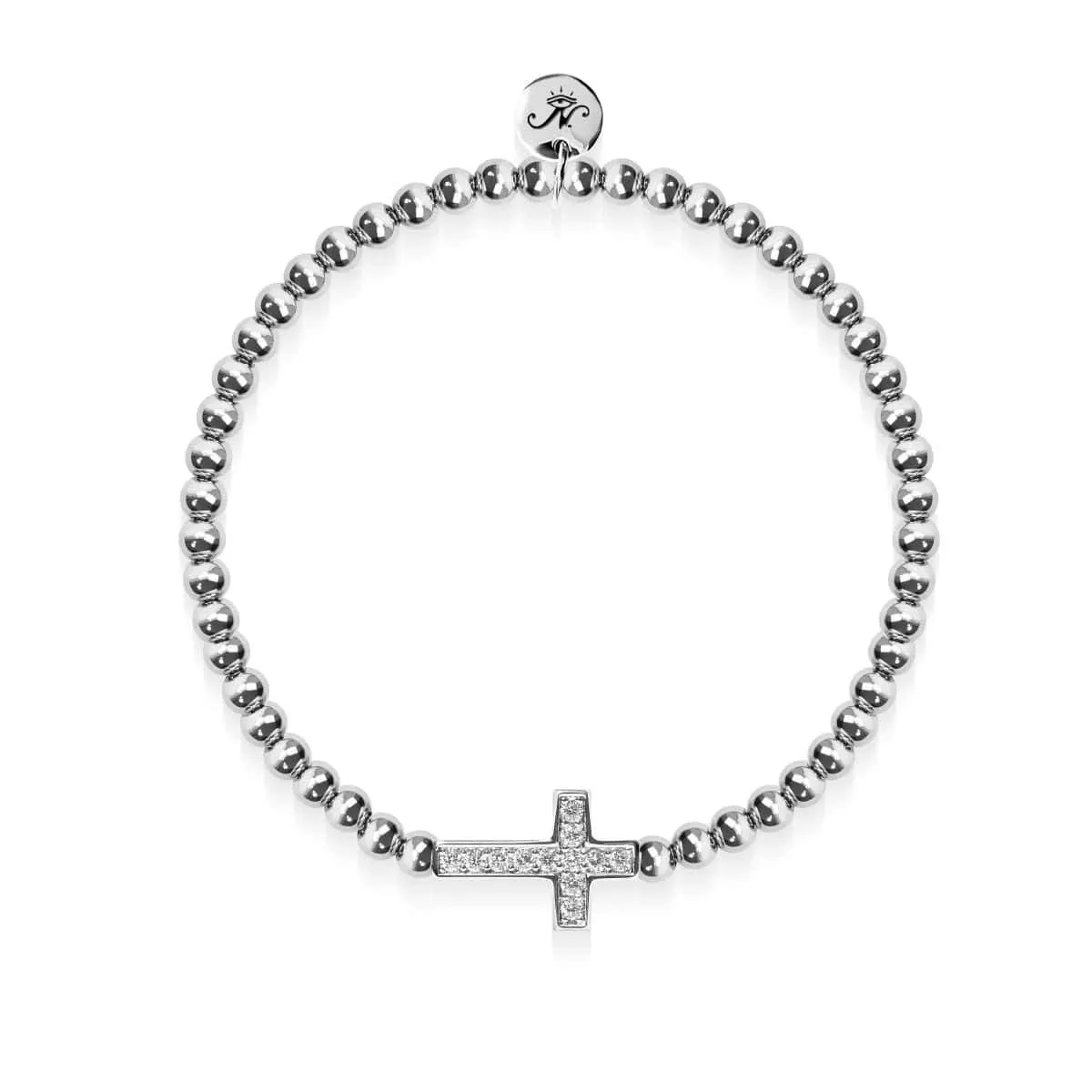 Blessed | Silver | Crystal Cross Charm Bracelet