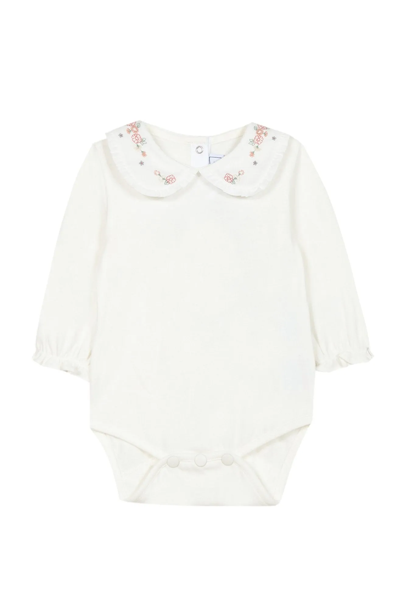 Bodysuit - Ecru brushed cotton jersey