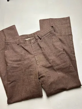 Brown office wool baggy pants y2k vintage (M)