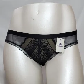 b.tempt'd by Wacoal 942243 b.cherished Thong Panty LARGE Black NWT