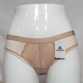 b.tempt'd by Wacoal 942243 b.cherished Thong Panty SIZE MEDIUM Mahogany Rose Nude NWT