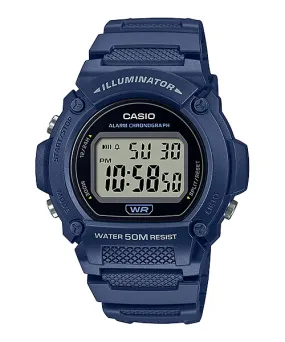 Casio General – W-219H-2AVDF Men's Watch – Blue Dial, Resin Strap