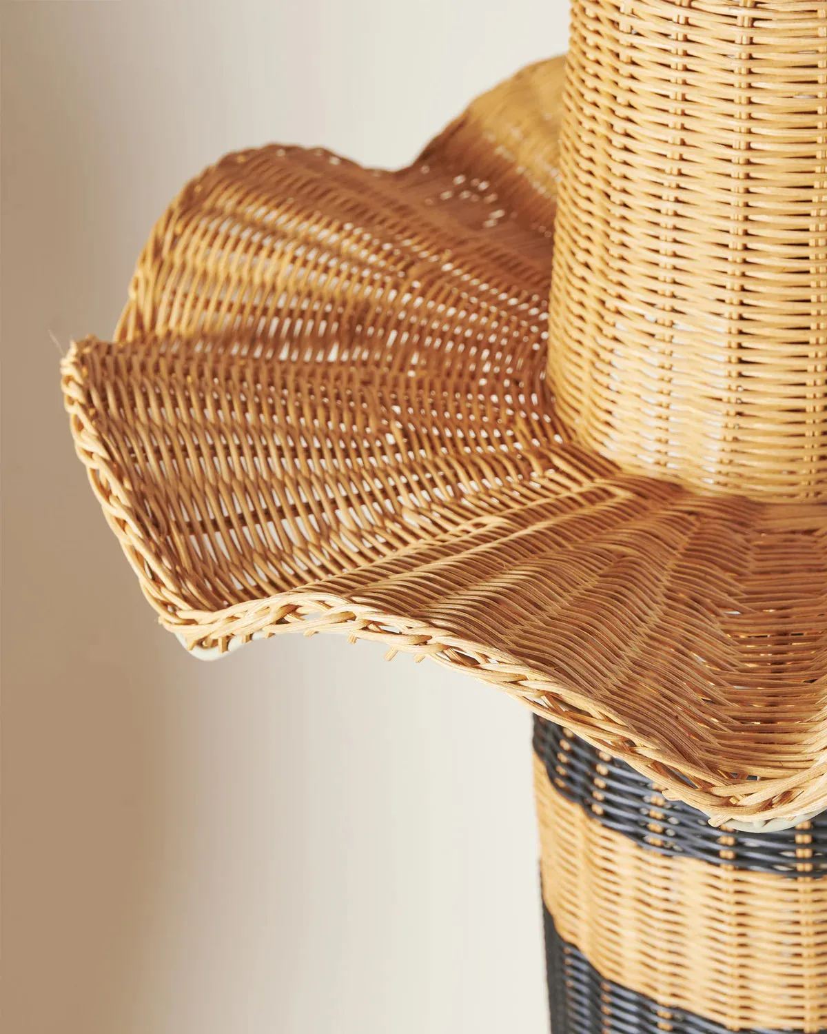 Charlie's Stripes Rattan Lamp