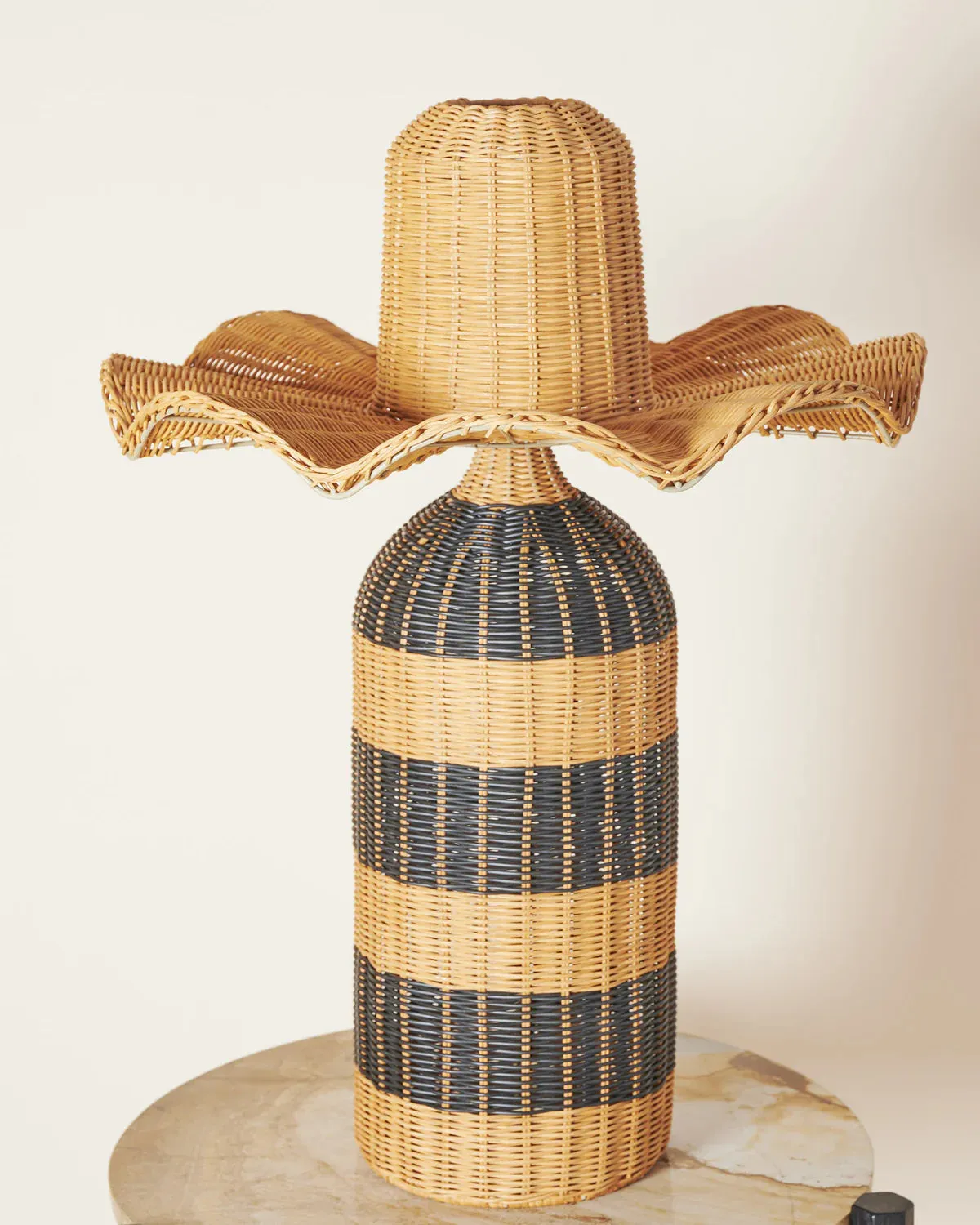 Charlie's Stripes Rattan Lamp