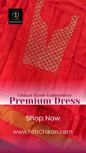 Chikan hand EMBROIDERED chanderi silk suits