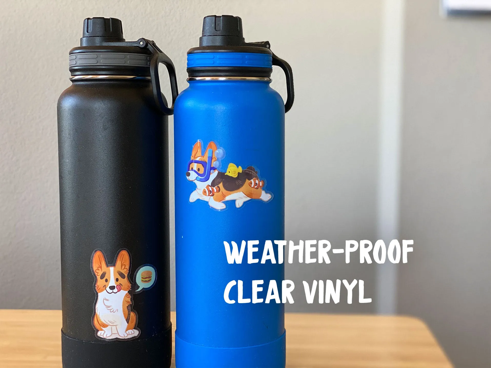 Clear Vinyl Stickers Corgi Explorer Collection