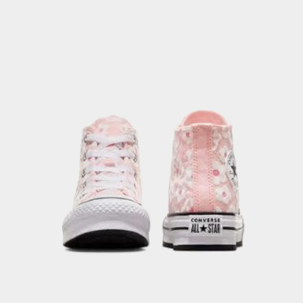 Converse Kids Chuck Taylor All Star Lift Platform Floral Embroidery Sneaker Pink/Multi _ 181058 _ Pink