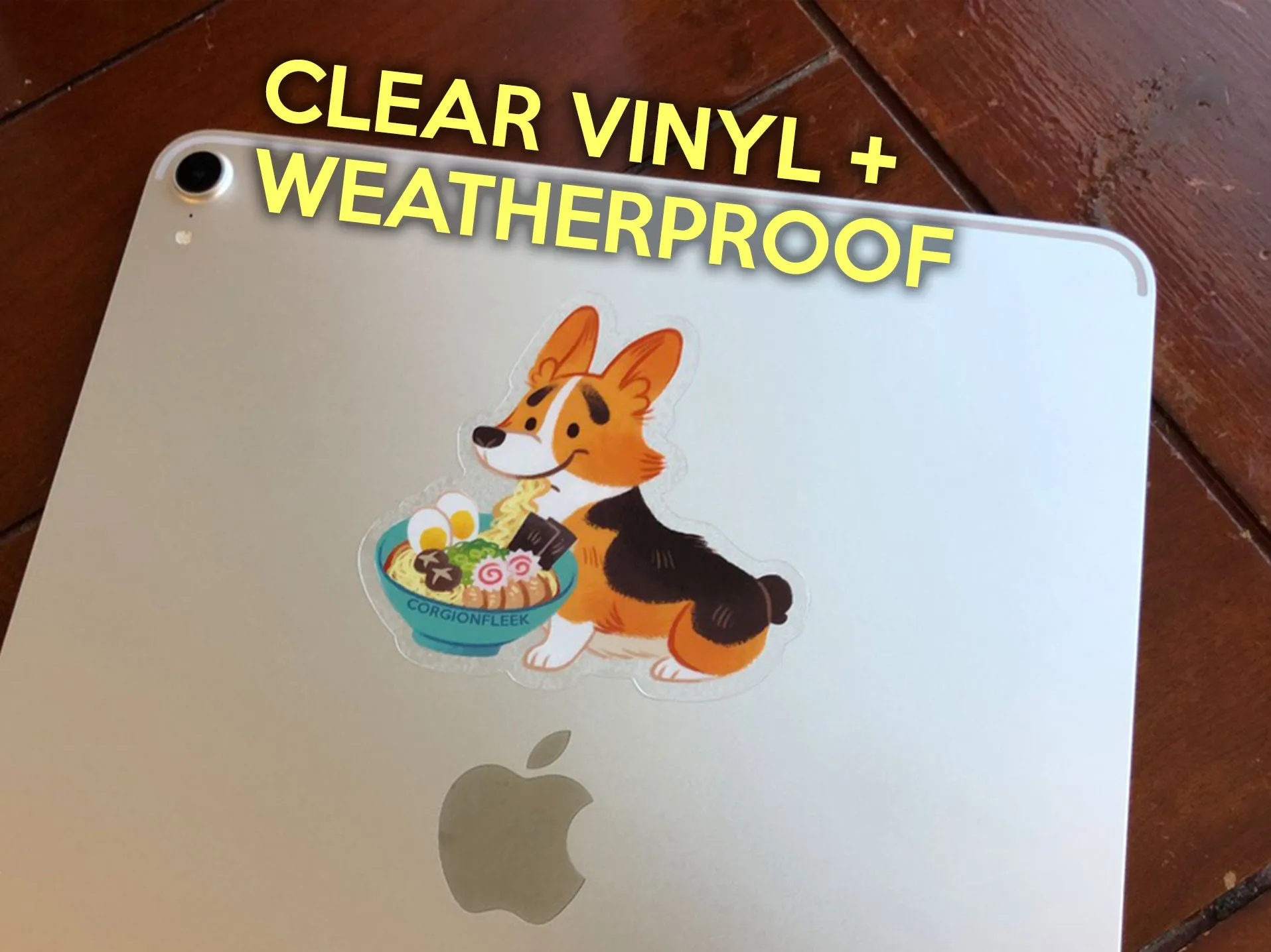 Corgi Clear Vinyl Stickers Gourmet Collection