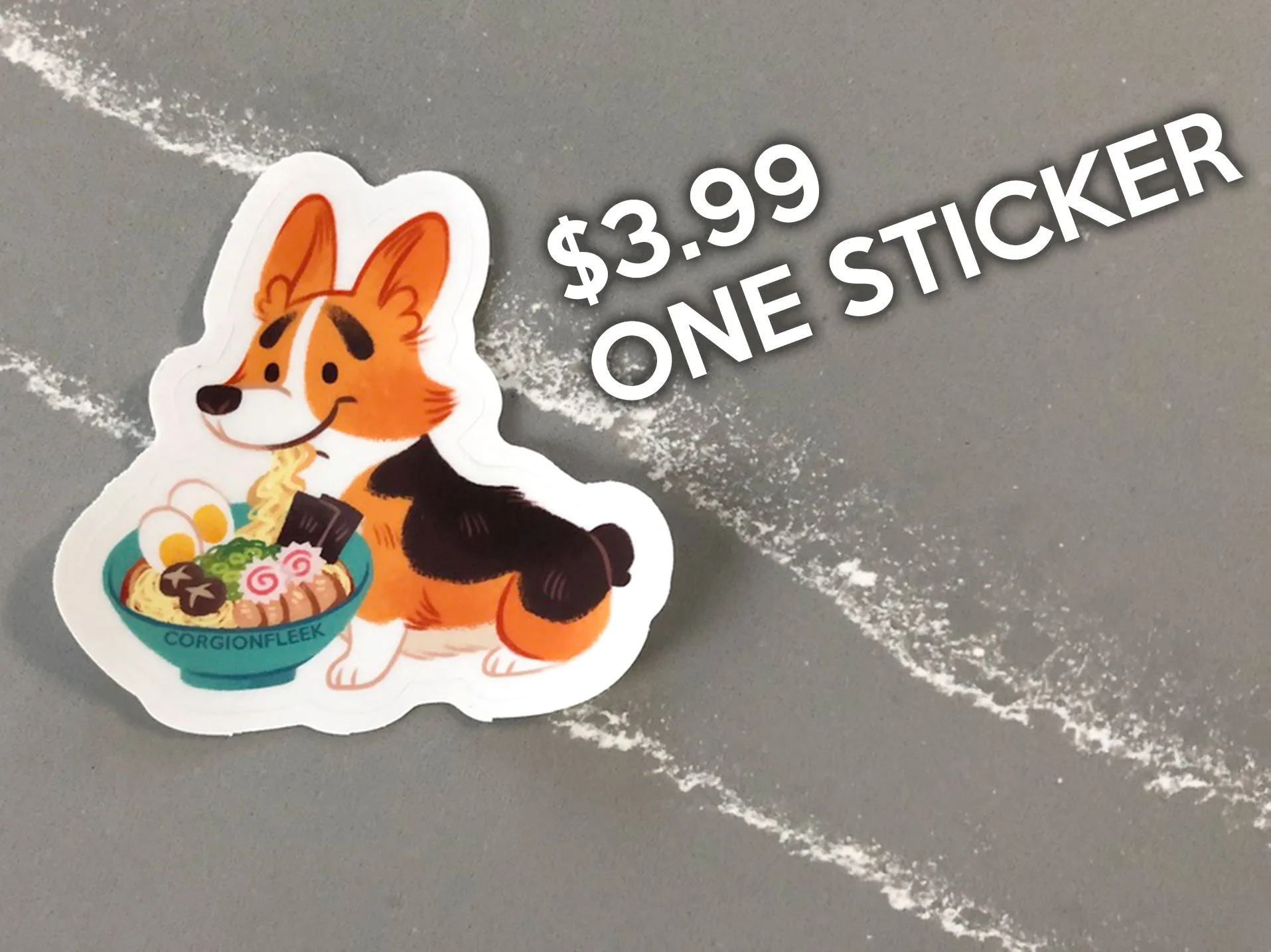 Corgi Clear Vinyl Stickers Gourmet Collection