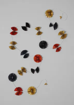 Cosmos Lokta Paper Rosette Garland | Twilight/Rust