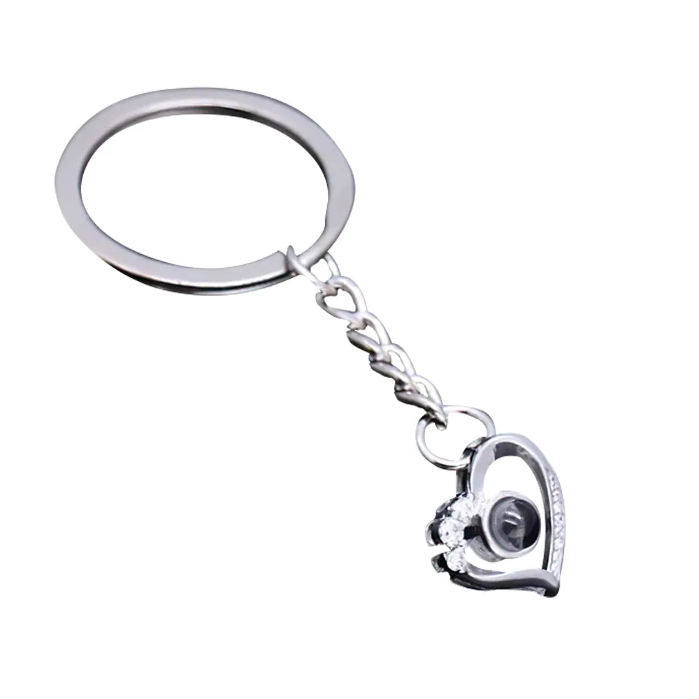 Custom Heart Shaped Projection Keychain