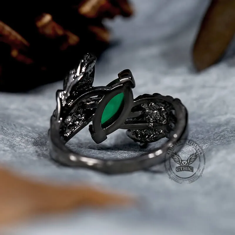 Dark Angel Wing Brass Gothic Ring