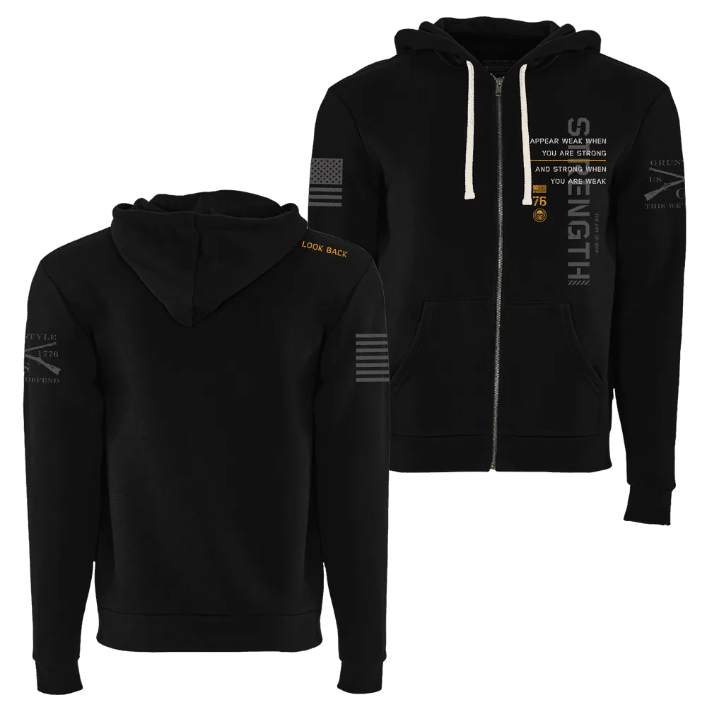 Don't Look Back Full-Zip Hoodie - Black