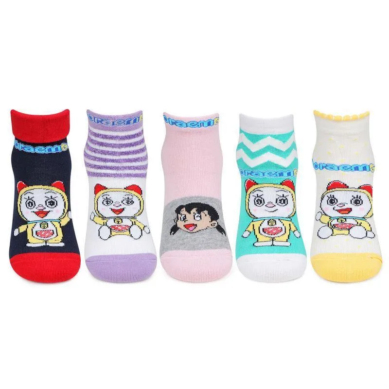 Doraemon Kids Ankle Socks - Pack of 5