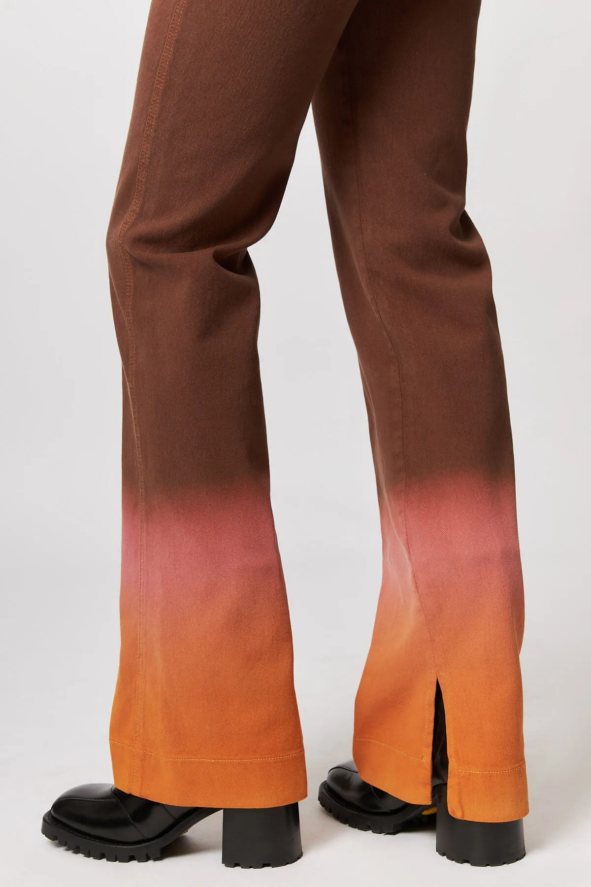 Ellis Trousers Denim Gradient Brown