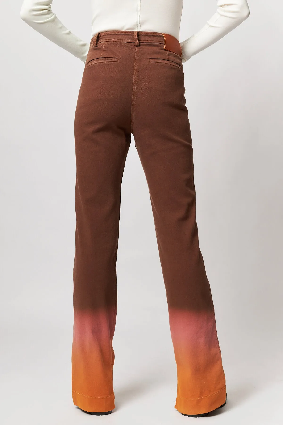 Ellis Trousers Denim Gradient Brown