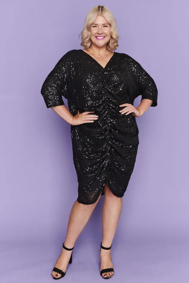 Endora Black Sequin Dress