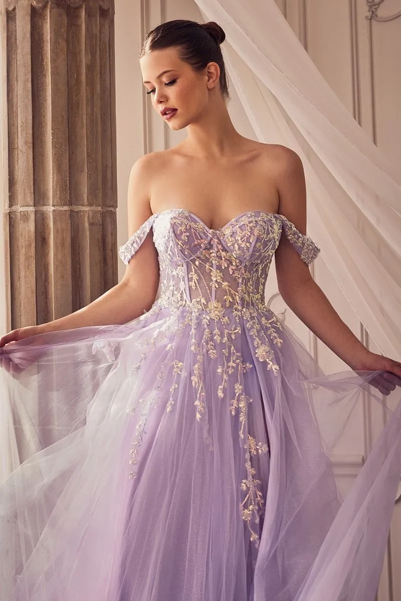 ENOLA Off the Shoulder Tulle Romantic Ballgown Formal Dress