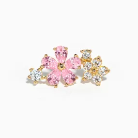 Fine Pink Petals Ball Back Crawler Stud