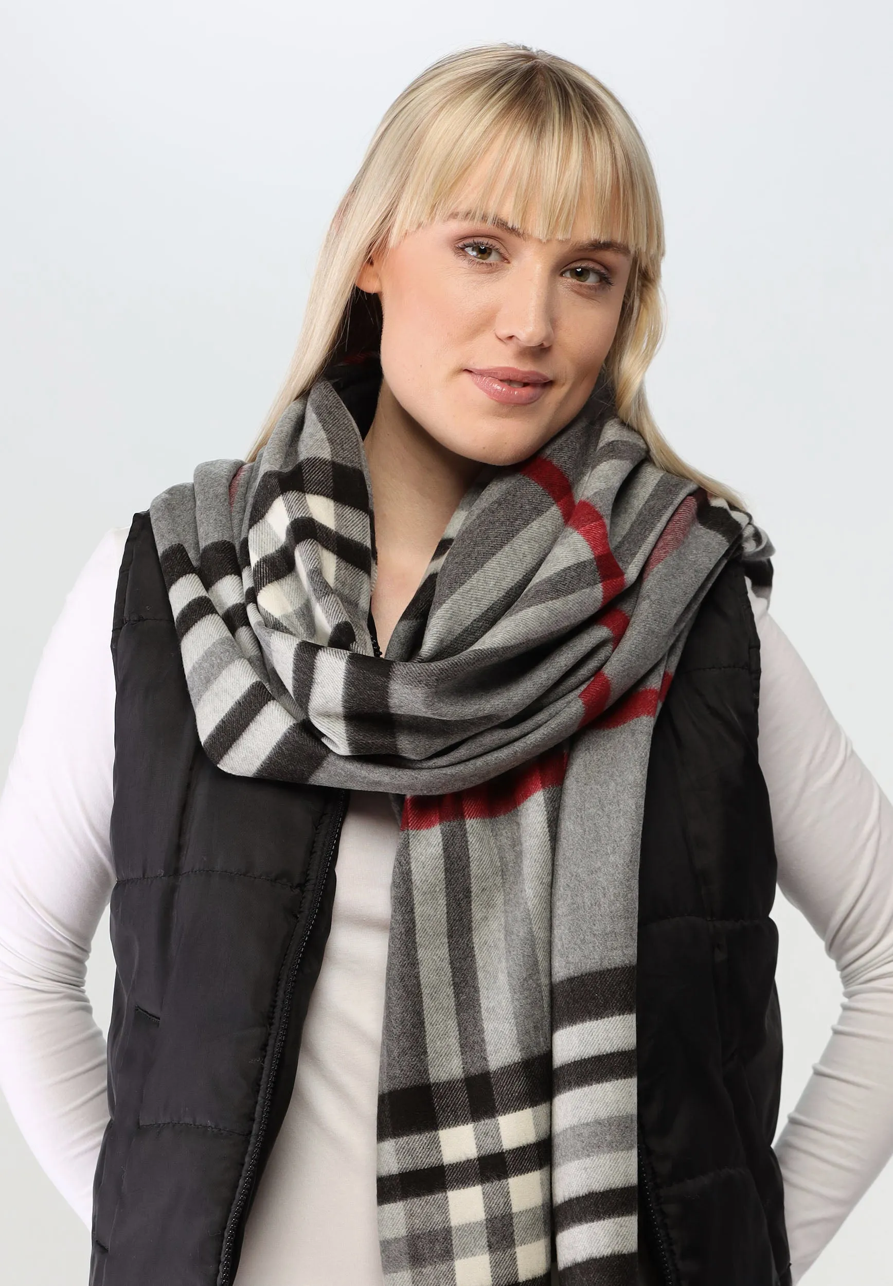 FRAAS Plaid Cashmink® Blanket-Scarf