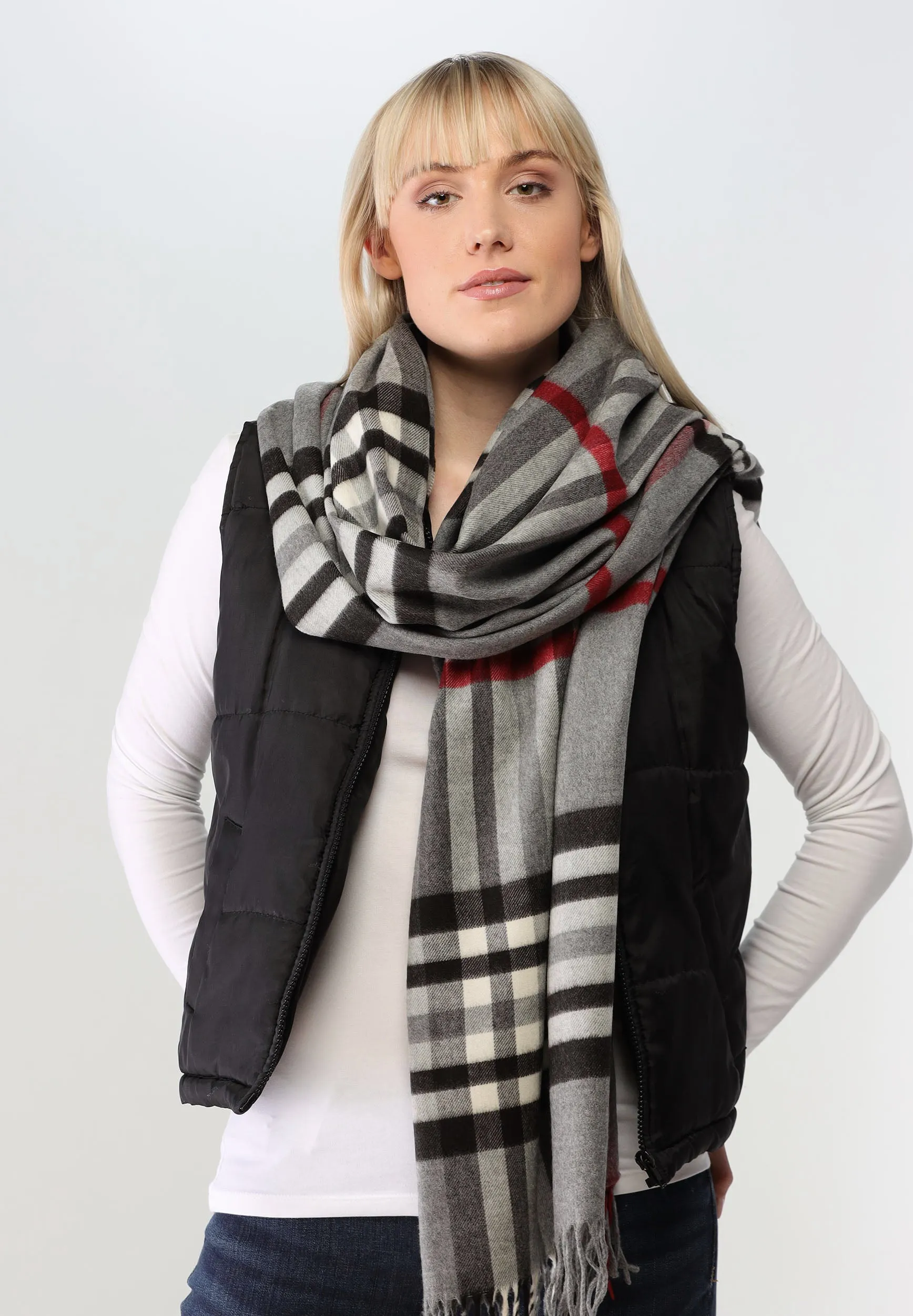 FRAAS Plaid Cashmink® Blanket-Scarf