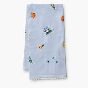 Fruit Stand Embroidered Tea Towel