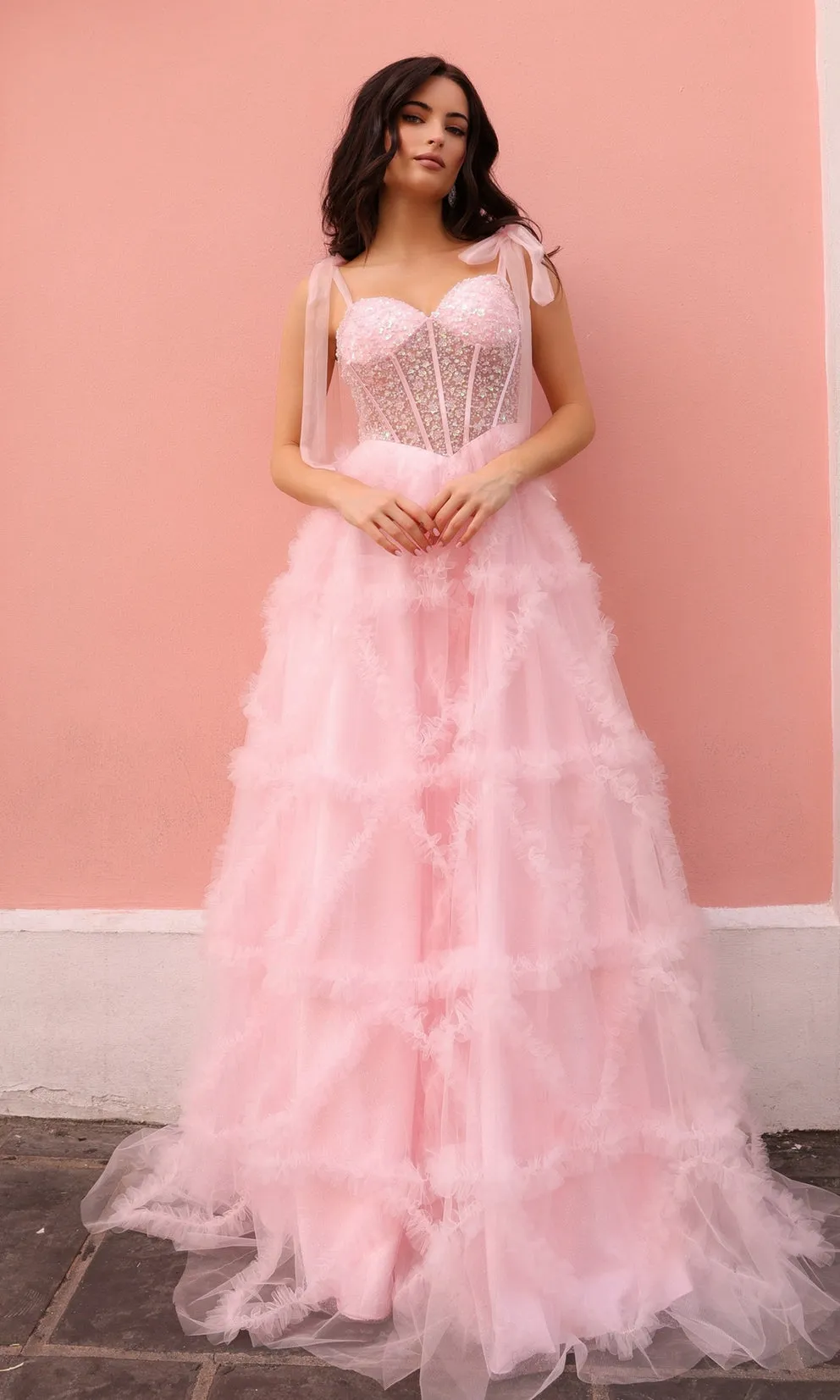 GABRIELLA Sweetheart Neckline Tulle Ball Gown School Formal & Prom Dress