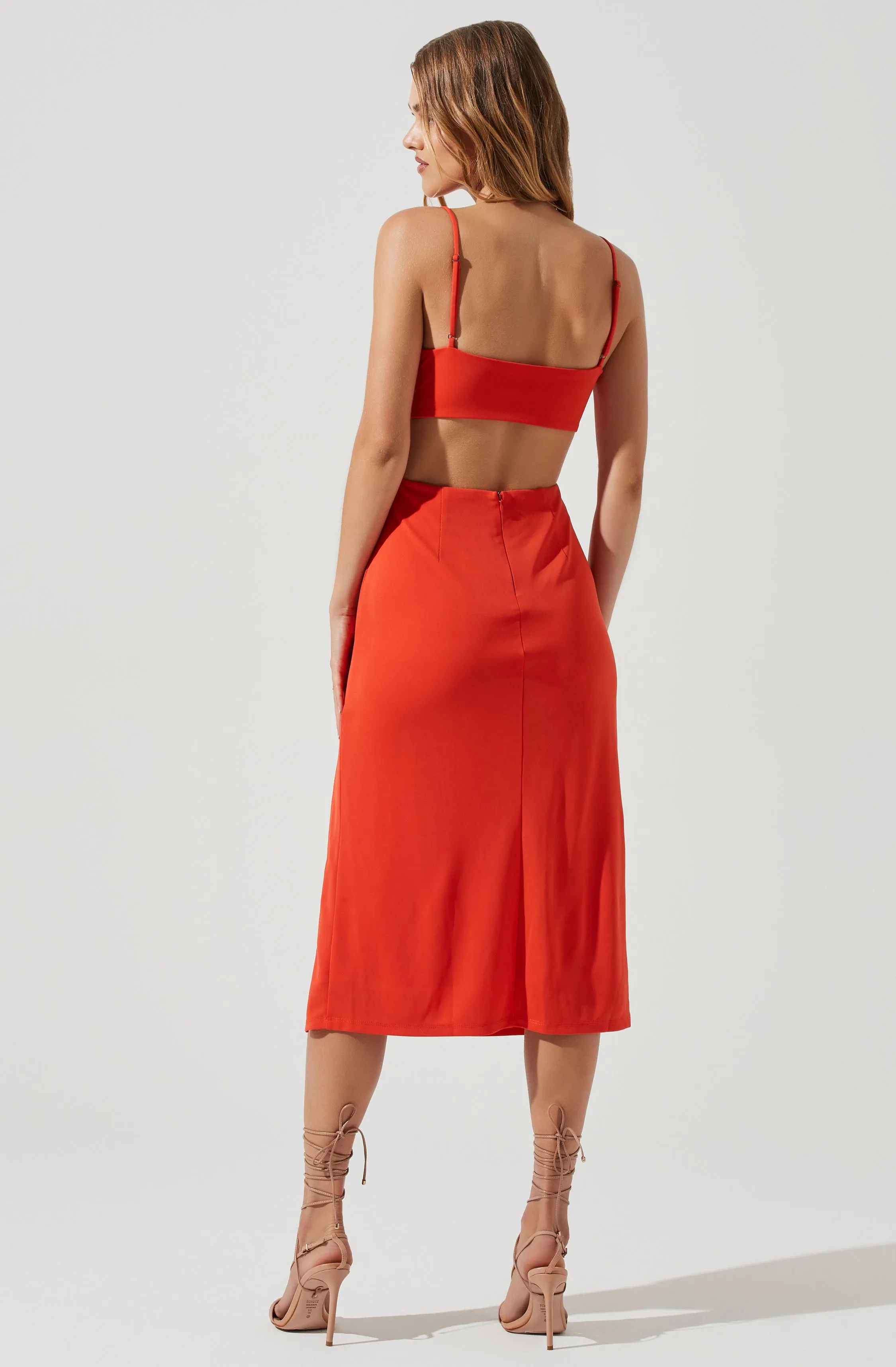 Geller Ruched Cutout Midi Dress