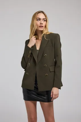 Generation Love Arielle Crepe Blazer in Pine