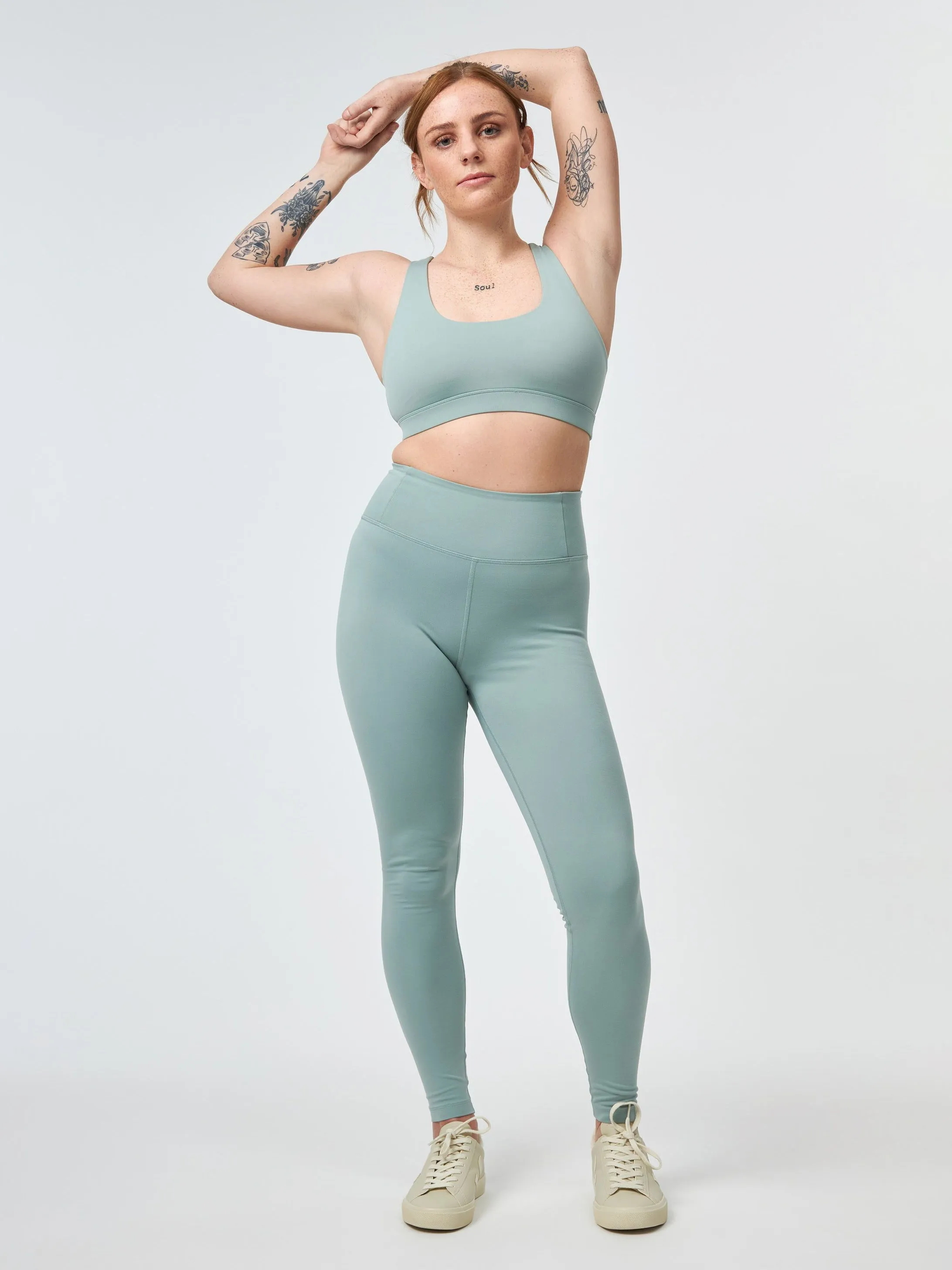 Girlfriend Collective Float High Rise Leggings - Chinoiserie