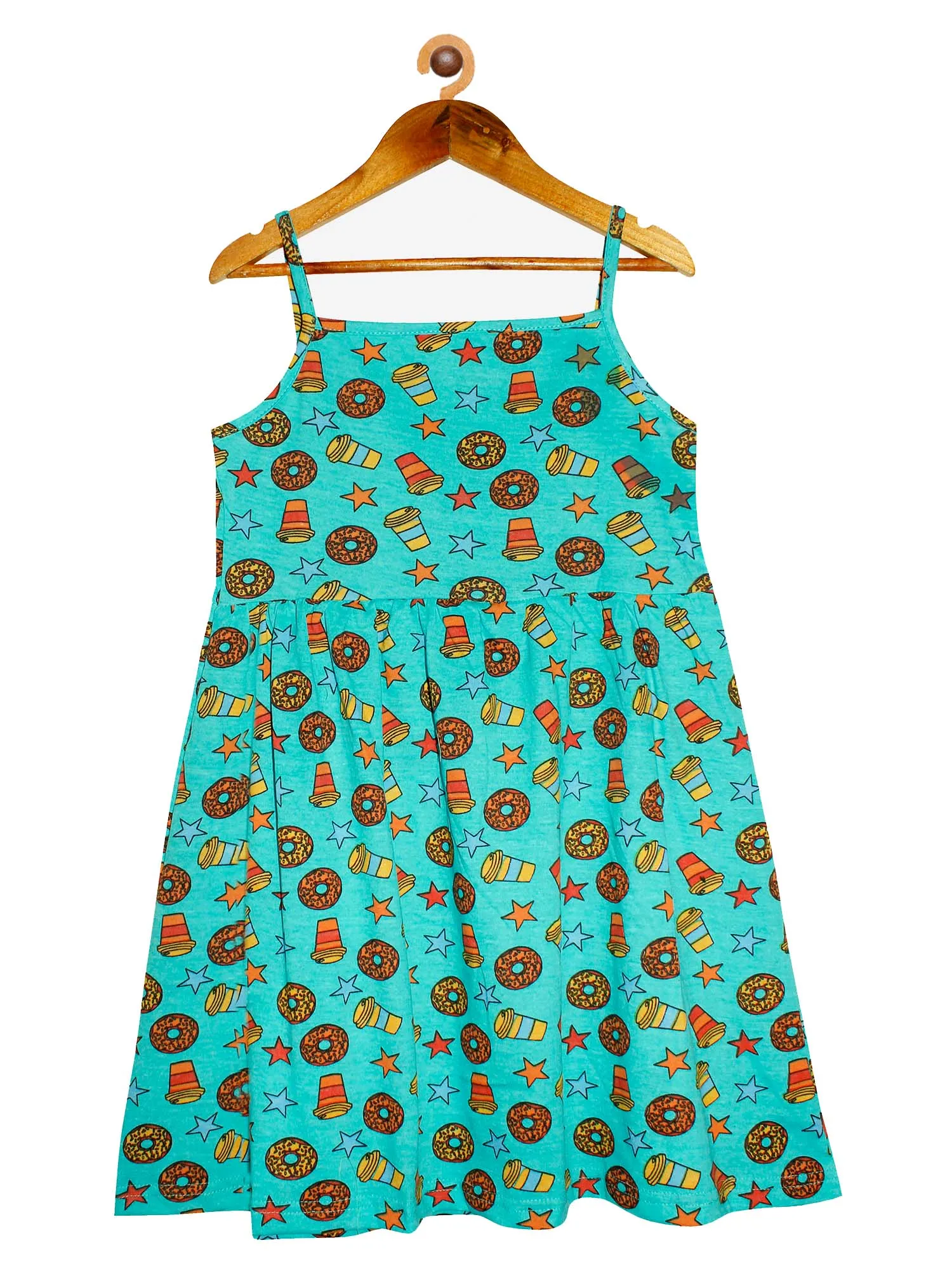 Girls Printed Strap Dress- Pack of 2